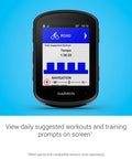 Edge 540 Compact GPS Cycling Computer With Button Controls showing workout and navigation screen.