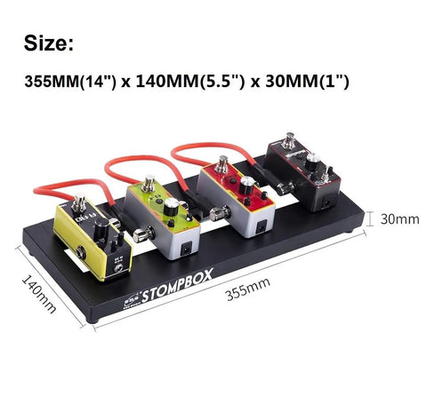 Compact 14 Inch Guitar Pedal Board With Solid Build And Lightweight 350 g 14 By Five And A Half By One Inch Includes Mountain Tape