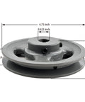 5/8 Inch Bore 4.75 Inch OD One Groove V Belt Pulley Cast Iron Motor Pulley For AX A 3L 4L V Belts With 5/8 Shaft And Keyseat