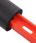 Close-up of Golf Swing Trainer Aid For Warm Up And Posture Correction, Motion Trainer with black foam grip and red structure