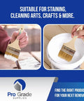 Chip Paint Brushes 24 Pack, 3 Inch Wide Disposable Paint Brushes with natural bristles in use for painting and staining.