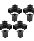 Heavy Duty 3 Way Corner Post Bracket For 6X6 Lumber, Black Powder Coated Steel Deck Framing Connector, set of eight brackets.