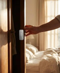 Get These Super Sleek 8Pcs Ultra Thin Magnetic Cabinet Door Catches For A No Drill Install That Looks Totally Sick And Keeps Your Doors Shut Silent With Zero Mess Or Tools Needed. Hand engaging a silver magnetic cabinet catch on a wooden door.