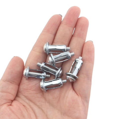 24 Piece Hollow Wall Anchor Kit M4x20 Petal Type Expansion Screws Aluminum For Thin Walls 0 To 5 Mm in hand