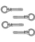 Heavy Duty Stainless Steel Eye Bolt Anchors For Walls, Concrete And Brick, Expansion Bolts With Ring Eyes, M6 Size, 4 Pack