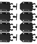 Push To Open Cabinet Latches 8 Pack Self Locking Drawer Catches shown in black for cabinet doors and cupboards.