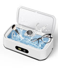 Keep Your Gear Looking Crisp With This 650Ml Ultrasonic Jewelry Cleaner Harnessing A Solid 50khz Pulse To Strip Dust From Glasses Rings And Tools Fast While Saving You Major Cash On Shop Cleans And Keeping Your Stash Snazzy Daily: ultrasonic cleaner with glasses, watch, and brush in water.
