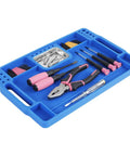 Blue Silicone Tool Tray For Auto Repairs Flexible Magnetic Tool Holder With Small Parts Tray Non Slip Organizer 14 By 9 By 0.79 Inches Deep