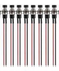 10 pack Mini Prewired 7mm Black Momentary Push Button Switches 2 Pin SPST No NC On Off for model railways and DIY projects