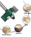 1 Pc 1 4 Inch Rabbet Router Bit Set With 6 Bearings Tenon Cutter And Anti Kickback Design For Woodworking Pros Who Need Smooth Cuts Up To 1 2 Inch Depth Fast, close-up view showing solid steel cutting edge.