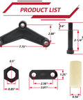 Product components with measurements for Soaring Trailer Shackle Kit for Tandem Axle Trailers, Ready To Roll Equalizer Suspension.