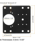 2 Pcs 90X90mm Cabinet Hinges Repair Plate Stainless Steel Black For Wooden Doors Kitchen Cupboards And Furniture Built To Last Hinge Repair Brackets With 6 Screws And Easy Install. Square plate with hole dimensions visible.