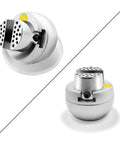 3 Inch Ball Vise With 360 Degree Rotation For Precise Carving And Metalworking, Stainless Steel Pro Clamp, Adjustable Opening Up To 2.1 Inches With Hex Wrench, Smooth Rotating Base For Crafting Perfection, top and front view