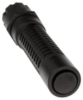 Rear view of TAC 410XL Polymer Tactical Flashlight With Rechargeable Battery Xtreme Lumens Cree LED 6.25 Inch Black High Output.