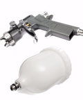 Top Shelf 600 ML Gravity Feed Paint Spray Gun With Adjustable Fan Width And Precision Flow Control For Slick Water Based Base Coats On Car Auto Body Restoration with feed cup.