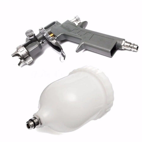 Top Shelf 600 ML Gravity Feed Paint Spray Gun With Adjustable Fan Width And Precision Flow Control For Slick Water Based Base Coats On Car Auto Body Restoration with feed cup.