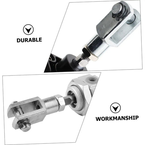 Y Shape Air Cylinder Connectors Clevis End 2 Pack For Easy Installation Industrial Quick Fittings For Pneumatic Systems And Mechanical Applications For Heavy Duty Use, carbon steel clevis connector close-up