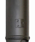 Ready To Drop Right In Beefed Up Rear Driveshaft Assembly With Center Support Bearing Slip Yoke And Serviceable U Joints heavy-duty driveshaft with clear detail on slip yoke.
