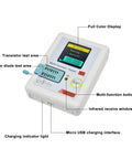 Upgraded LCR Meter Transistor Tester T7 TC T7 H With Graphical LCD ESR Tester showing button and test areas
