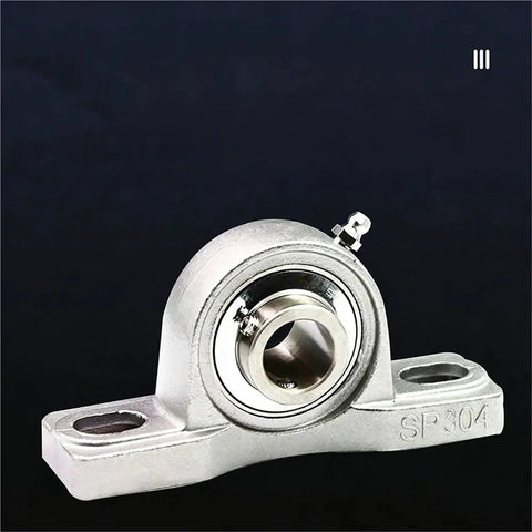 Ready To Roll 304 Stainless Steel Pillow Block Bearing featuring a sealed spherical insert, visible mount and bearing design.