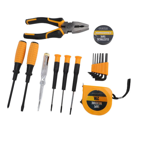 General Household Tool Kit 40 To 43 Piece Home Tool Set with screwdrivers, pliers, tape measure, wrenches, and electrical tape