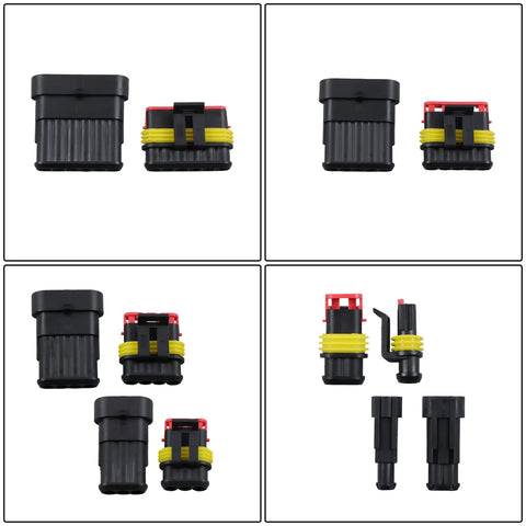 Awesome 800 Pc Weather Pack Kit With 1 To 6 Pin Connectors For Auto Marine Wiring Setup Featuring Super Tough Sealed Housings And Premium Brass Contacts to view