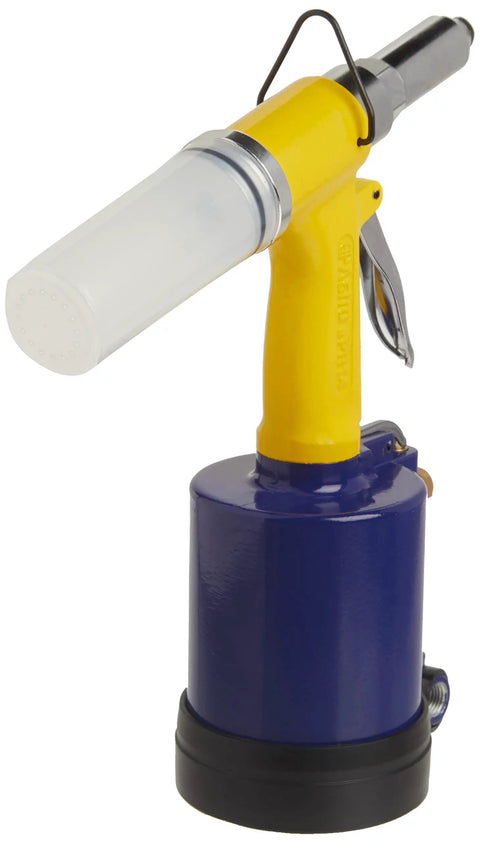 Air Riveter With Quick Change Nosepieces For 3/32 Inch Through 1/4 Inch Capacity, High Speed Pneumatic Riveting Tool.