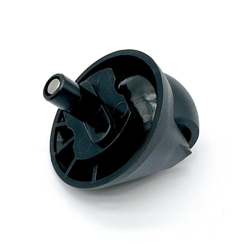 Close-up of black front caster wheel for Roborock robot vacuum; omni-directional wheel accessory