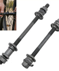 1 Pair Front And Rear Bicycle Solid Axle Set With 14cm Front And 18cm Rear Shafts, Durable Hub Axles for bikes