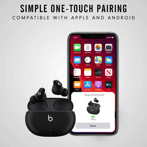 Studio Buds True Wireless Earbuds With Active Noise Canceling And Transparency Mode, Built-In Microphone, IPX4 Sweat-Resistant, Class 1 Bluetooth, Compatible With Apple And Android, Crisp Sound, All Day Comfy Fit, Black