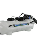 15 Gallon ATV Boomless Broadcast Sprayer With 16 Foot Swath, 2.2 GPM On Demand Diaphragm Pump, UV Resistant Translucent Tank