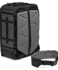 Pro Grade 32L Camera Backpack BP 450 AW II Weatherproof For All Day Shoots showing back panel and detachable waist belt