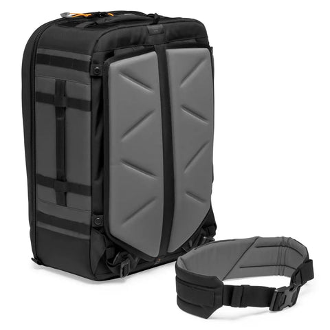 Pro Grade 32L Camera Backpack BP 450 AW II Weatherproof For All Day Shoots showing back panel and detachable waist belt