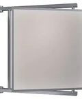 11 Inch By 11 Inch Pivoting Mirror With Hands Free Viewing, Reversible Wall Mount For Right Or Left Side Installation, chrome finish