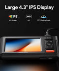 Dual Lens Endoscope Borescope Camera With Light, HD 4.3 Inch IPS Screen, IP67 Waterproof, 16.5ft Semi-Rigid Snake Cable For Cars, Walls, Drains And Pipes, Flip Between Front And Side Views With Ease. 4.3-inch IPS display