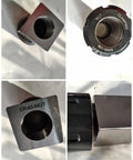 ER40 Quad Chuck System With Four-Sided Square Block For Rock-Solid Stability, Requires ER40 Collet Chuck Fitment For Secure Tool Holding And Precision Machining, Heavy-Duty Four-Corner Body Design.