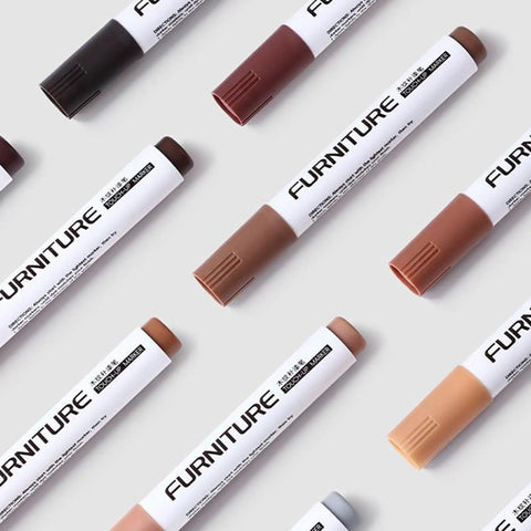 12 Color Wood Marker Set For Furniture Repair, Scratch Cover And Stain Pen Kit For Easy Touch Up, assorted markers on display