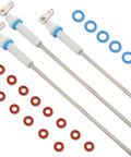 Premium Boiler Steam Probe Replacement Kit 3 Pack With Sealing Rings For Breville Sage Dual Boiler And Oracle Touch Espresso Makers No Hassle Swap, includes three stainless steel probes and sealing rings.