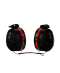 Optime 105 Behind The Head Earmuffs For Industrial Use NRR 27 To 30 dB Red Black Soft Foam Stainless Steel