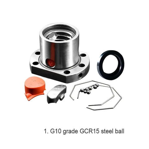 Super Cool 25mm SFE2525 Lead Ball Screw Kit With DSG2525 Nut Housing And BKBF20 Support Plus Couple Just For XYZ Axis Milling Rig At A Nice 2500Mm Length, GCR15 steel ball nut housing kit