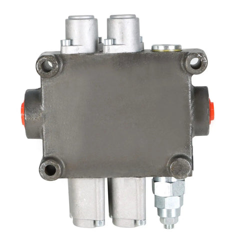 Heavy Duty 2 Spool Hydraulic Directional Control Valve With Joystick, 25 GPM Flow, 3000 PSI Max, BSPP Ports G1/2 In And G3/4 Out