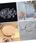 On The Go Eyeglass Repair Kit With Screws Nose Pads And Handy Multitools for eyewear repair, showing various components and usage.