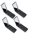 Dope New Compact Travel Makeup Palette With Mirror, Four Pack Empty Eyeshadow Containers for organized cosmetic refills.