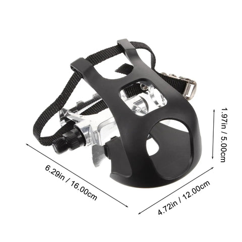 Replacement Pedals For Exercise Bikes Recumbent And Upright Durable Fitness Bike Pedals With No Fuss Secure Harness Easy To Install
