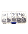 200 Pcs M3 M4 M5 M6 M8 304 Stainless Steel Grub Screws Hex Socket Set, Hex Head Assortment Kit For Machinery, Workshop DIY Projects, And Heavy Duty Fastening in plastic organizer