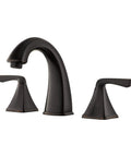 Selia 8 Inch Widespread Bathroom Sink Faucet Two Handle 3 Hole Deck Mount In Tuscan Bronze Finish With Push And Seal Drain