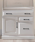 Matte Black Cabinet Pulls 4 Inch With Two Size Options Pack Of 10 Kitchen Cabinet Hardware on white cupboard