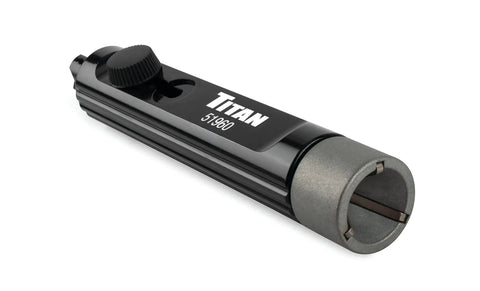 Internal and External Tubing Deburring Tool for Brake Lines and Fuel Lines, Pro Grade, close-up of tool with metal blade