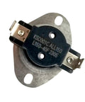 Furnace Limit Switch L150-40F Replacement For Home Heating Systems, top view, metal base, opens at 150°F, closes at 110°F