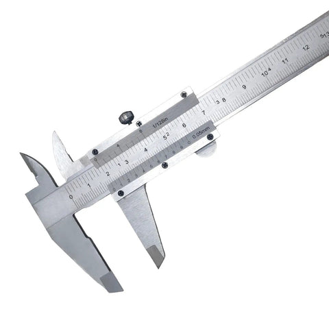 Dual Scale Vernier Caliper 6 Inch Stainless Steel Measuring Tool With Inch And Metric Readings Non Digital Calipers For Handy DIY Projects And Workshop Tasks